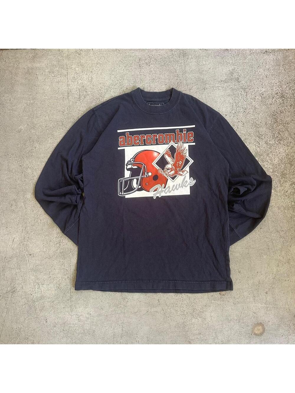 Vintage Y2K Abercrombie & Fitch Hawks Football Long Sleeve T Shirt